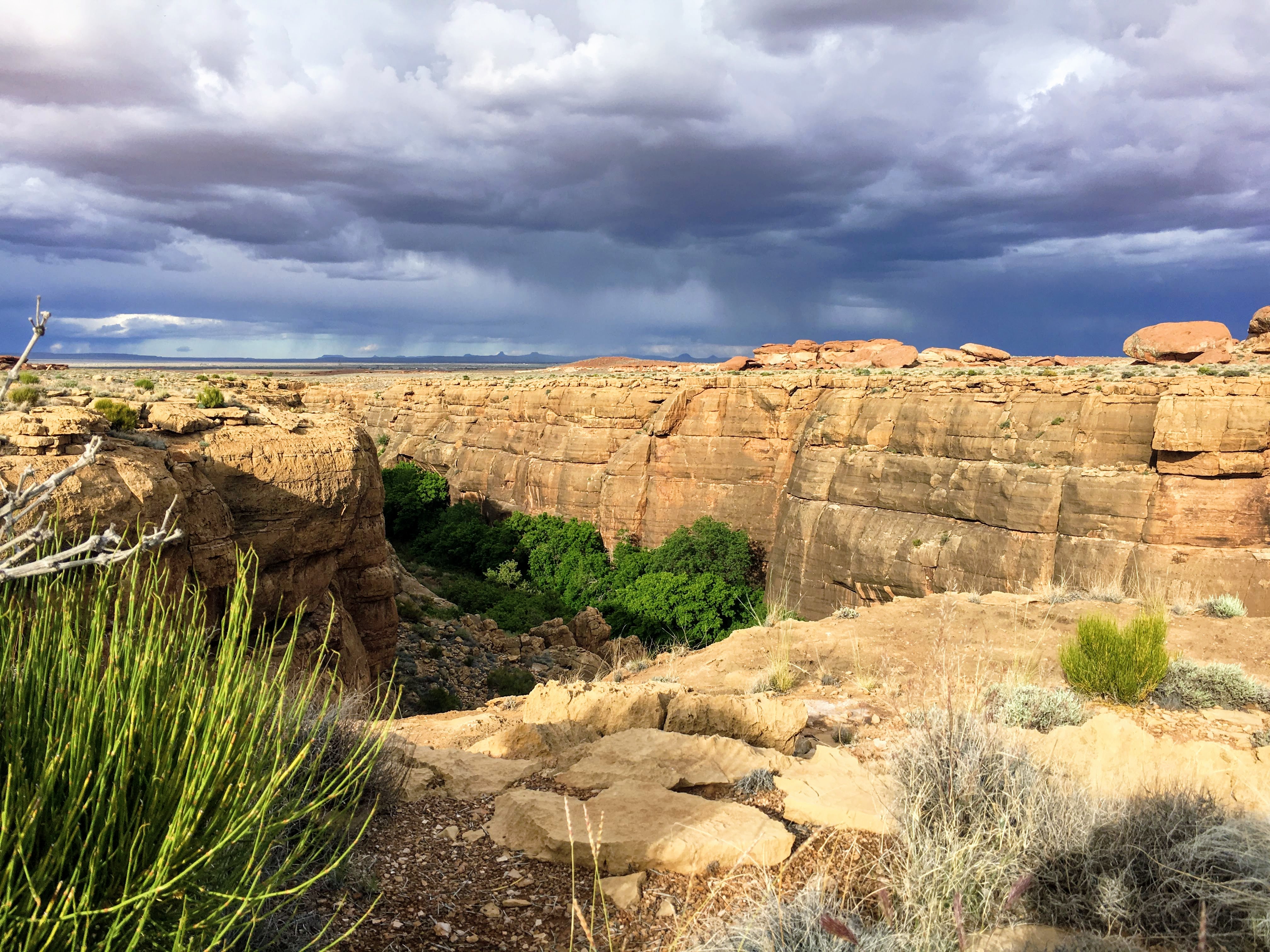 The view from the top of Diablo Canyon, with a storm rolling in